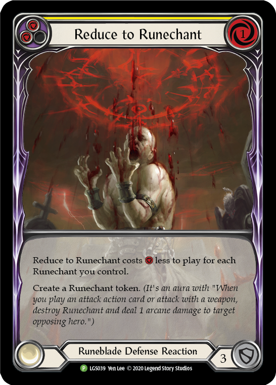 Reduce to Runechant (Yellow) [LGS039] (Promo)  Rainbow Foil | Good Games Morley