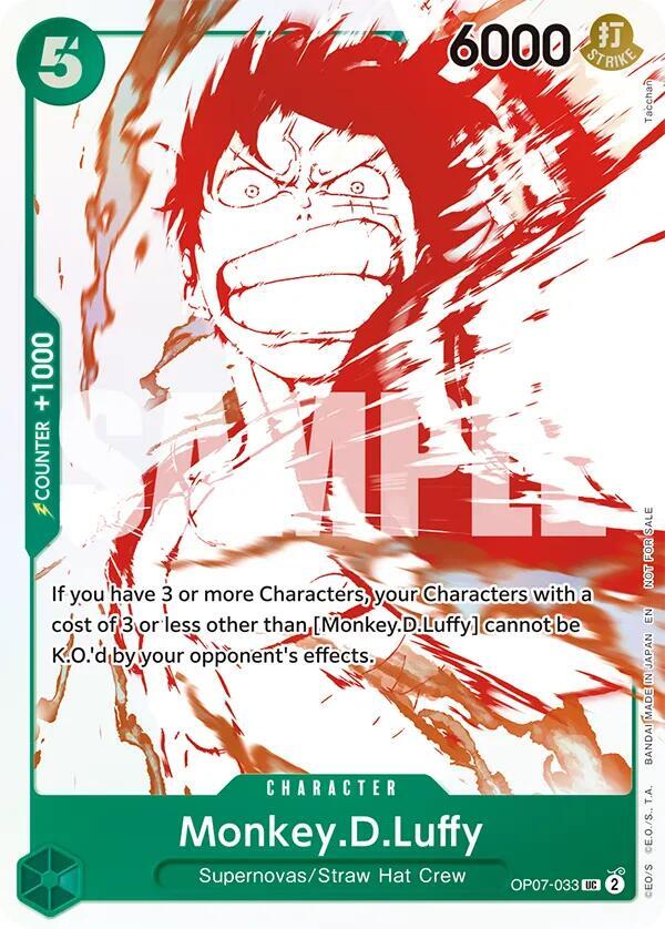Monkey.D.Luffy (3rd Anniversary Treasure Campaign Pack) OP07-033 (One Piece Promotion Cards)  - Foil | Good Games Morley