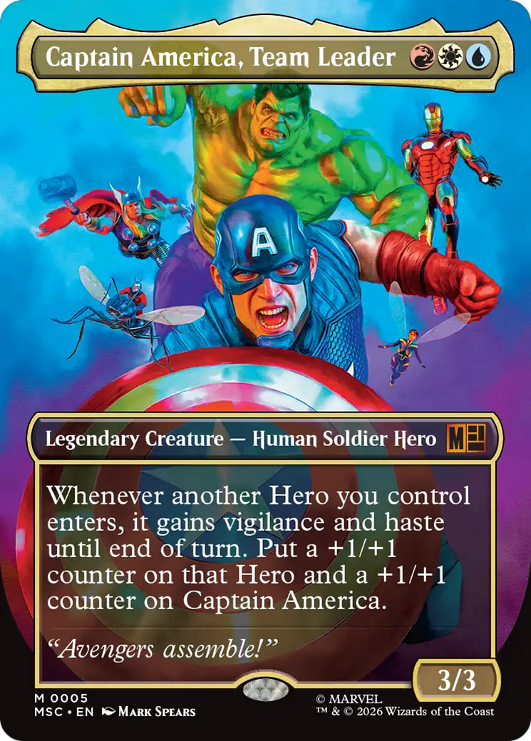 Captain America, Team Leader (Borderless) [Marvel Super Heroes Commander] | Good Games Morley