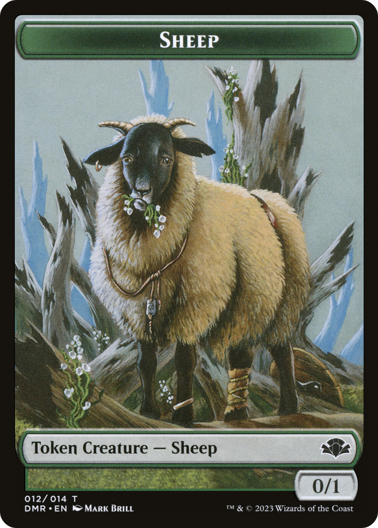 Sheep Token [Dominaria Remastered Tokens] | Good Games Morley