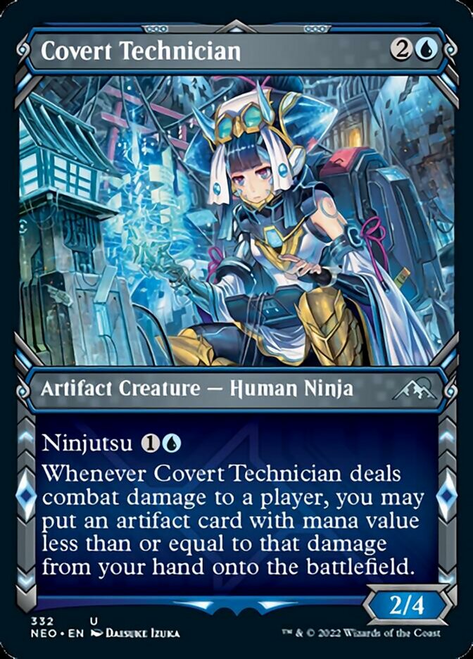 Covert Technician (Showcase Ninja) [Kamigawa: Neon Dynasty] | Good Games Morley