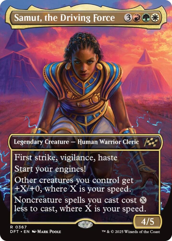 Samut, the Driving Force 367/291 (Aetherdrift)  - Borderless Foil | Good Games Morley