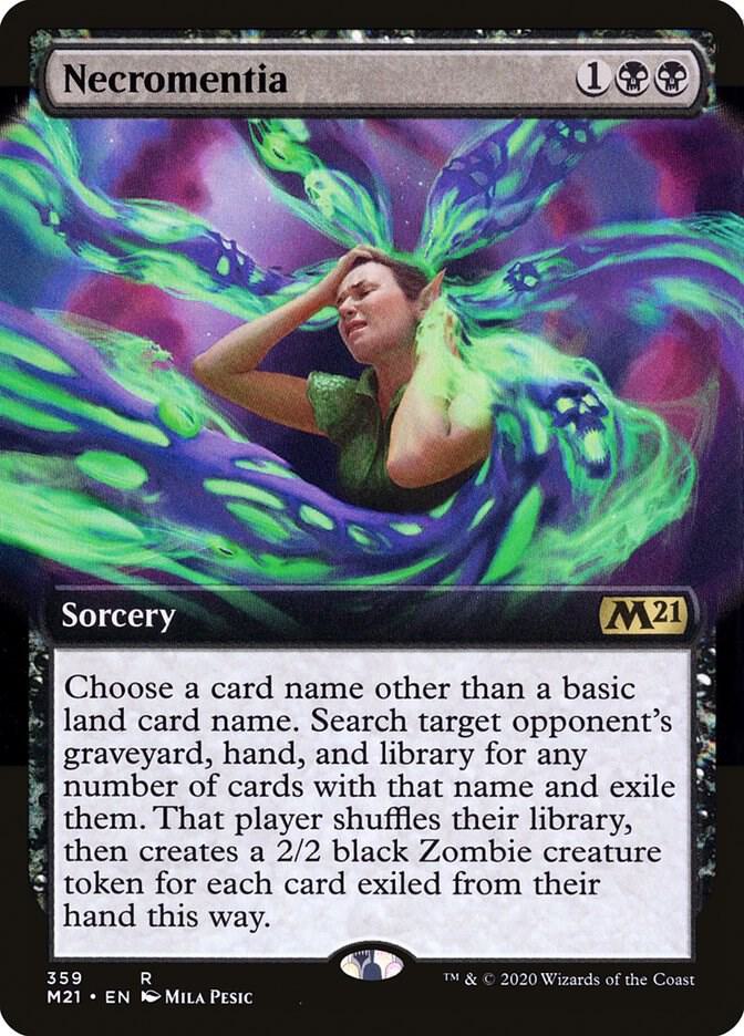 Necromentia 359 (Core Set 2021)  - Extended Art Foil | Good Games Morley