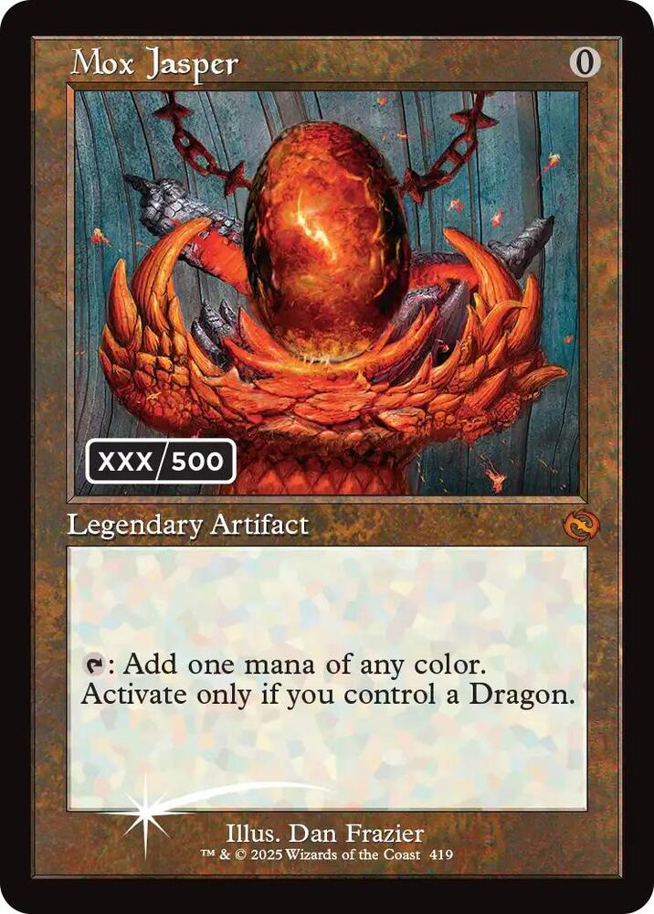 Mox Jasper Serialized 419/291 (Tarkir: Dragonstorm)  - Double Rainbow Foil | Good Games Morley