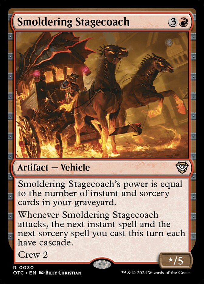 Smoldering Stagecoach 30/342 (Commander: Outlaws of Thunder Junction)  | Good Games Morley