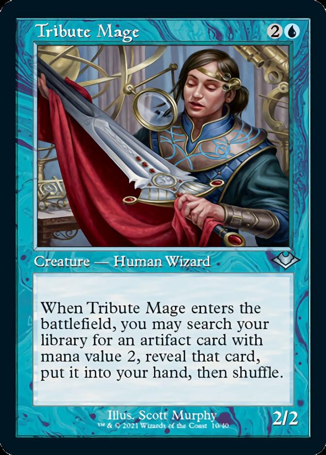 Tribute Mage (Retro Foil Etched) [Modern Horizons] | Good Games Morley