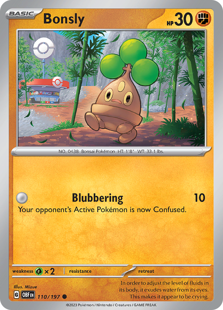 Bonsly (110/197) [Scarlet & Violet: Obsidian Flames] | Good Games Morley