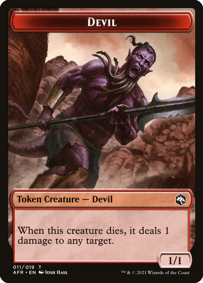 Devil // Zariel, Archduke of Avernus Emblem Double-Sided Token [Dungeons & Dragons: Adventures in the Forgotten Realms Tokens] | Good Games Morley