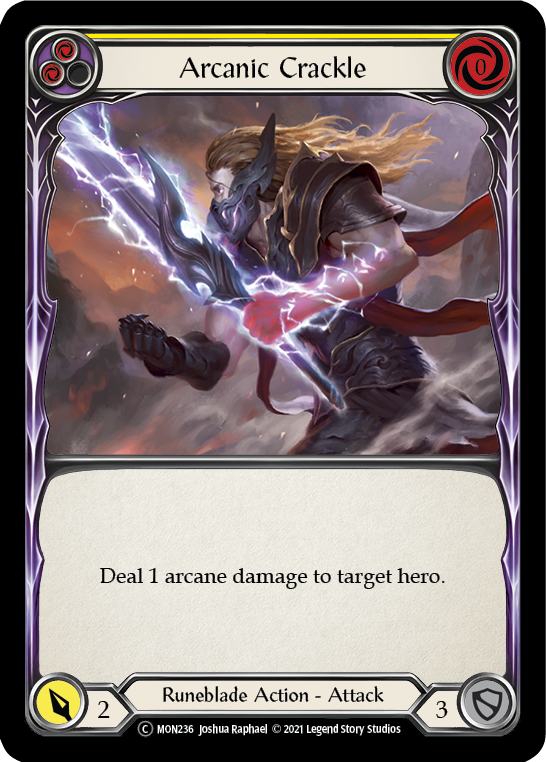 Arcanic Crackle (Yellow) [U-MON236] (Monarch Unlimited)  Unlimited Normal | Good Games Morley