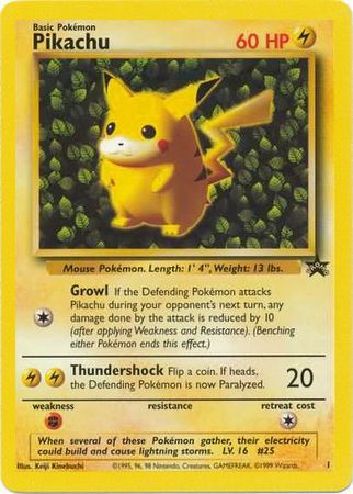 Pikachu (1) (Promo) [Wizards of the Coast: Black Star Promos] | Good Games Morley
