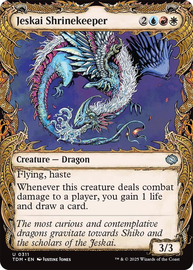 Jeskai Shrinekeeper 311 (Tarkir: Dragonstorm)  - Showcase Foil | Good Games Morley