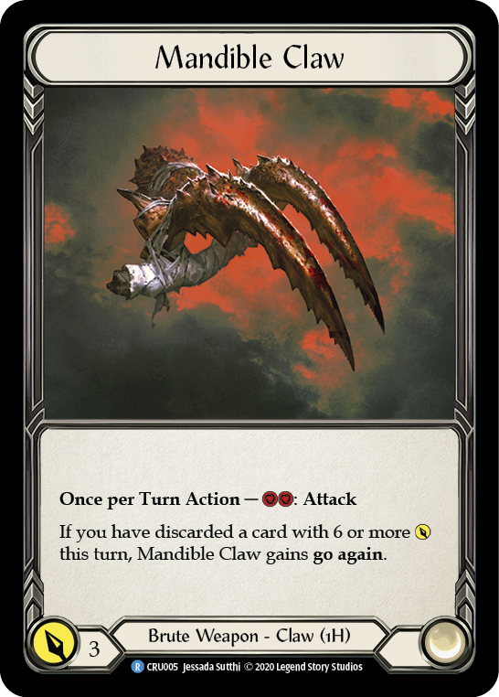 Mandible Claw [CRU005] (Crucible of War)  1st Edition Cold Foil | Good Games Morley