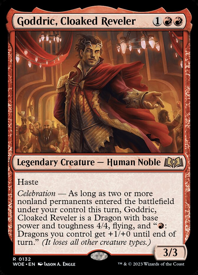 Goddric, Cloaked Reveler 132/276 (Wilds of Eldraine)  - Foil | Good Games Morley