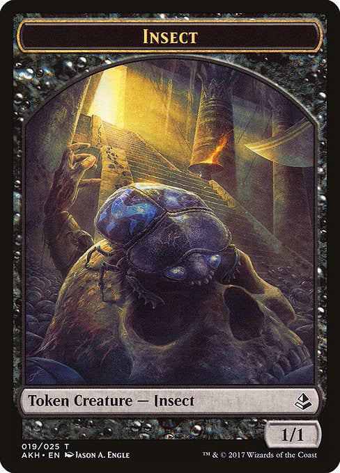 Sacred Cat // Insect Double-Sided Token [Amonkhet Tokens] | Good Games Morley