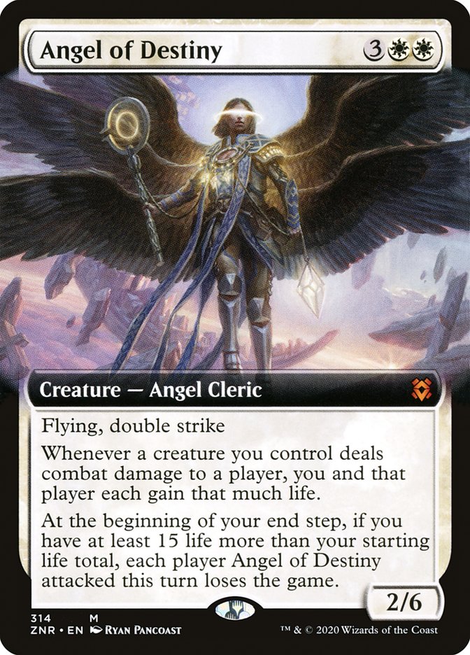Angel of Destiny (Extended Art) [Zendikar Rising] | Good Games Morley