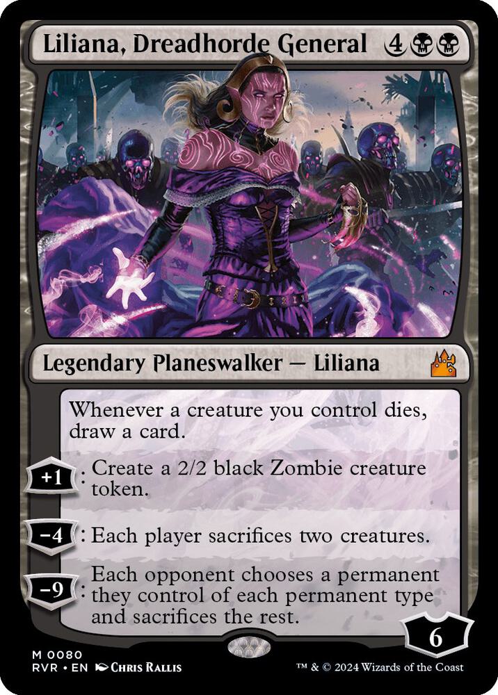 Liliana, Dreadhorde General 80/291 (Ravnica Remastered)  - Foil | Good Games Morley