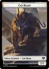 Cleric // Cat Beast Double-Sided Token [Commander Masters Tokens] | Good Games Morley