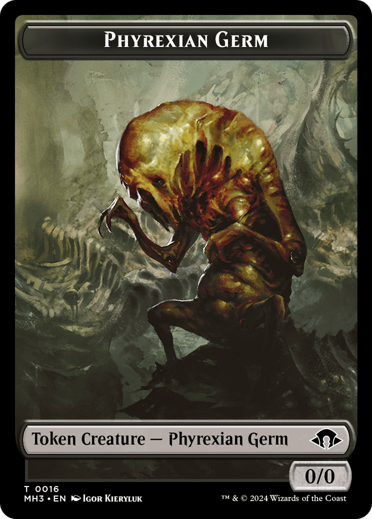 Phyrexian Germ // Copy Double-Sided Token [Modern Horizons 3 Tokens] | Good Games Morley