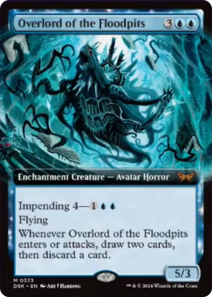 Overlord of the Floodpits (Extended Art) [Duskmourn: House of Horror] | Good Games Morley