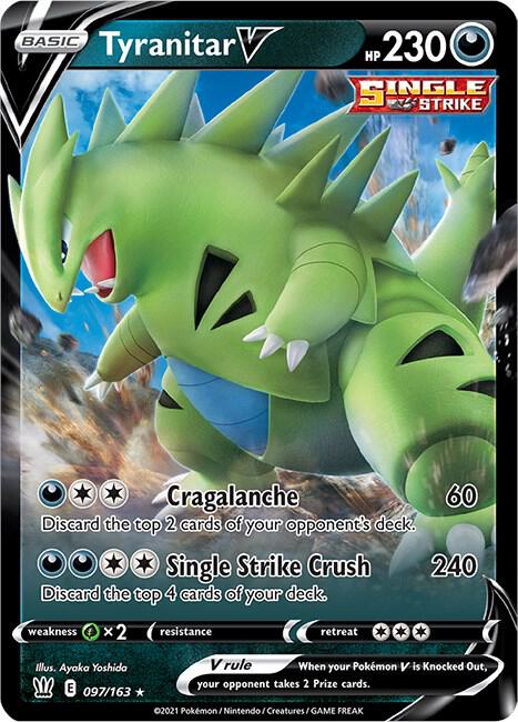 Tyranitar V 097/163 (SWSH05: Battle Styles)  - Holofoil | Good Games Morley