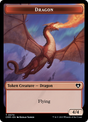 Dragon // Kor Ally Double-Sided Token [Commander Masters Tokens] | Good Games Morley