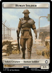 Copy // Human Soldier Double-Sided Token [Fallout Tokens] | Good Games Morley