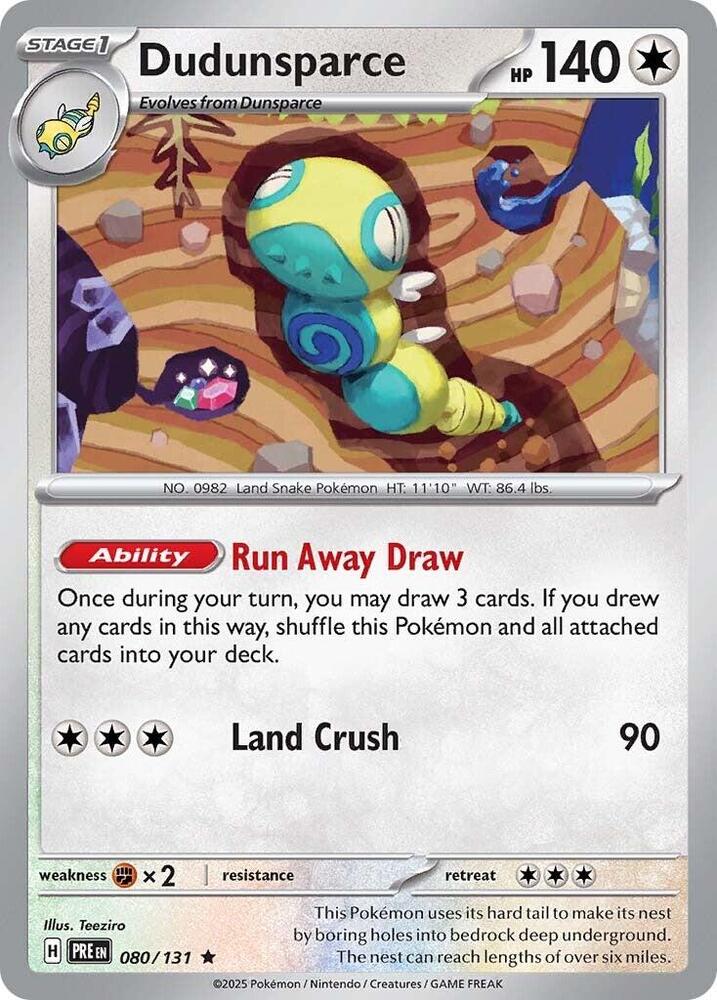 Dudunsparce (080/131) [Scarlet & Violet: Prismatic Evolutions] | Good Games Morley