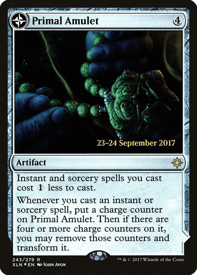 Primal Amulet // Primal Wellspring [Ixalan Prerelease Promos] | Good Games Morley