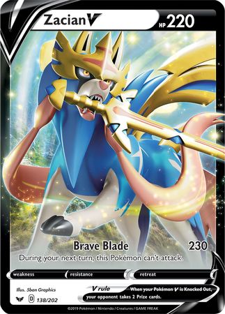 Zacian V (138/202) (Jumbo Card) [Sword & Shield: Base Set] | Good Games Morley