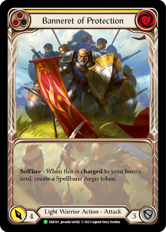 Banneret of Protection [FAB163] (Promo)  Rainbow Foil | Good Games Morley