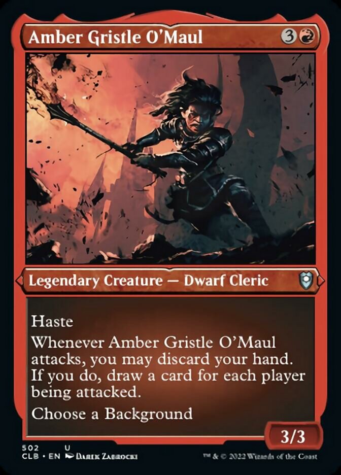 Amber Gristle O'Maul (Foil Etched) [Commander Legends: Battle for Baldur's Gate] | Good Games Morley