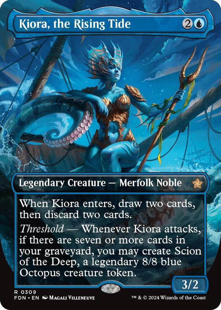 Kiora, the Rising Tide 309 (Foundations)  - Borderless | Good Games Morley