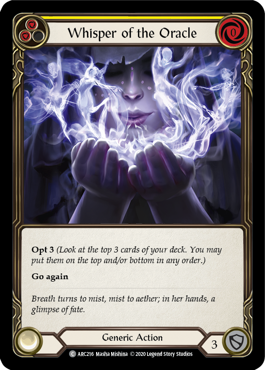Whisper of the Oracle (Yellow) [U-ARC216] (Arcane Rising Unlimited)  Unlimited Rainbow Foil | Good Games Morley