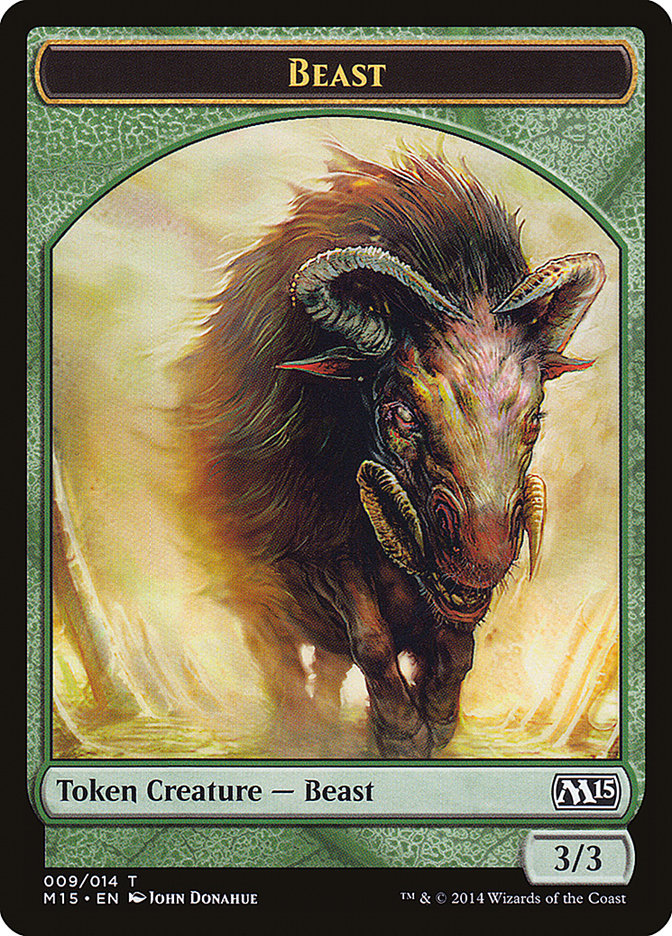 Beast Token (009/014) [Magic 2015 Tokens] | Good Games Morley