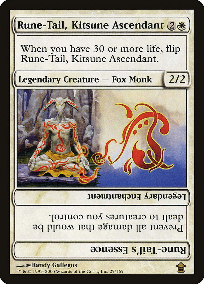 Rune-Tail, Kitsune Ascendant // Rune-Tail's Essence 27/165 (Saviors of Kamigawa)  | Good Games Morley