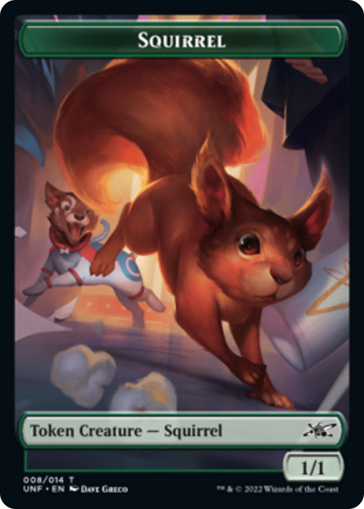 Squirrel // Storm Crow Double-Sided Token [Unfinity Tokens] | Good Games Morley