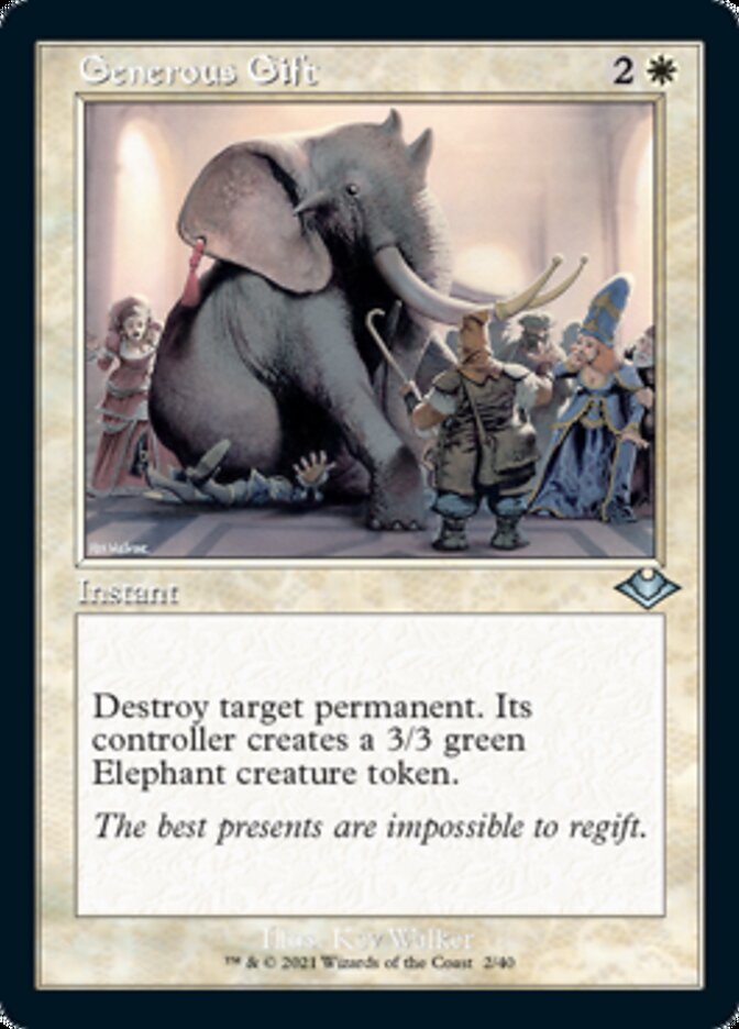 Generous Gift (Retro Foil Etched) [Modern Horizons] | Good Games Morley