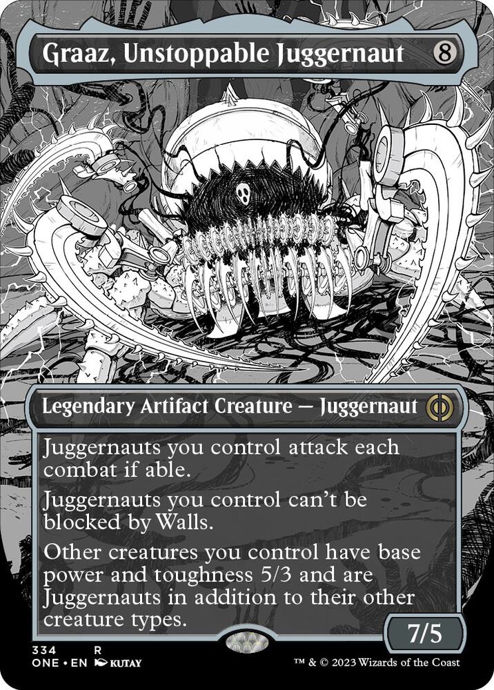 Graaz, Unstoppable Juggernaut 334/271 (Phyrexia: All Will Be One)  - Borderless | Good Games Morley
