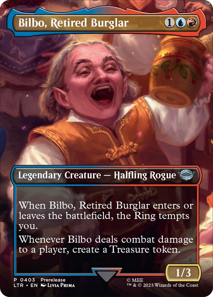 Bilbo, Retired Burglar (Borderless Alternate Art) [The Lord of the Rings: Tales of Middle-Earth] | Good Games Morley