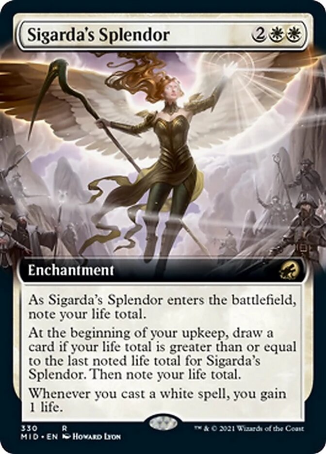 Sigarda's Splendor (Extended Art) [Innistrad: Midnight Hunt] | Good Games Morley