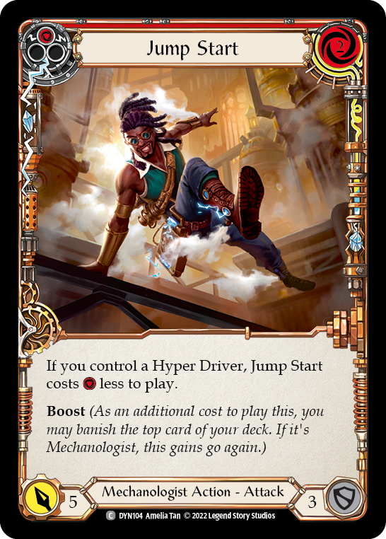 Jump Start (Red) [DYN104] (Dynasty)  Rainbow Foil | Good Games Morley