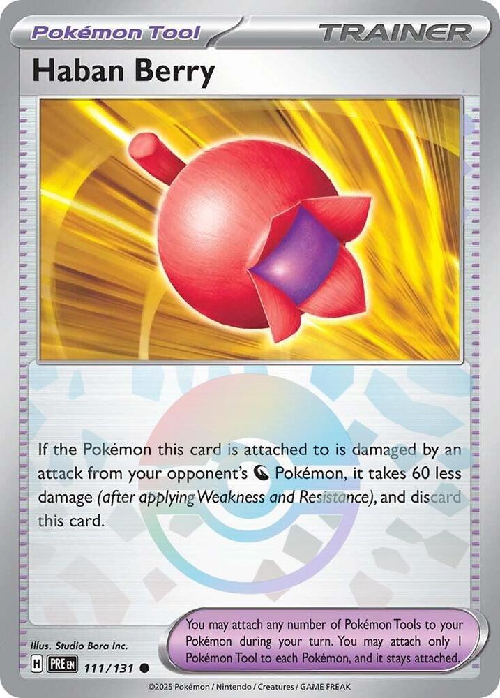 Haban Berry (111/131) (Poke Ball Pattern) [Scarlet & Violet: Prismatic Evolutions] | Good Games Morley