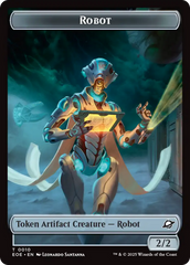 Robot // Emblem - Tezzeret, Cruel Captain Double-Sided Token [Edge of Eternities Tokens] | Good Games Morley