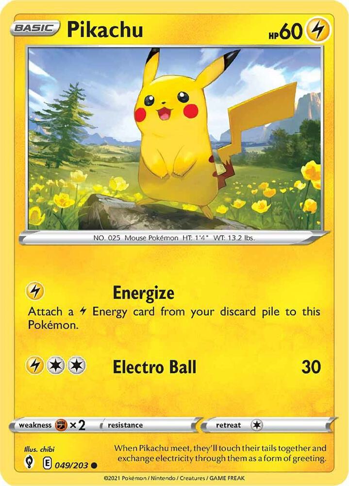 Pikachu 049/203 (SWSH07: Evolving Skies)  | Good Games Morley