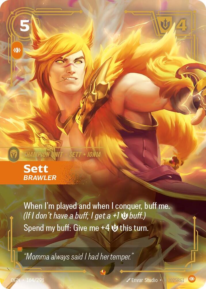 Sett - Brawler 164/298 (Origins)  - Foil | Good Games Morley
