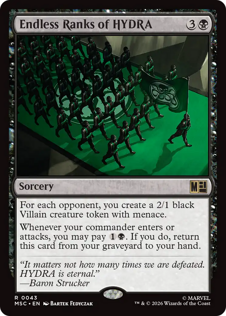 Endless Ranks of HYDRA (Surge Foil) [Marvel Super Heroes Commander] | Good Games Morley