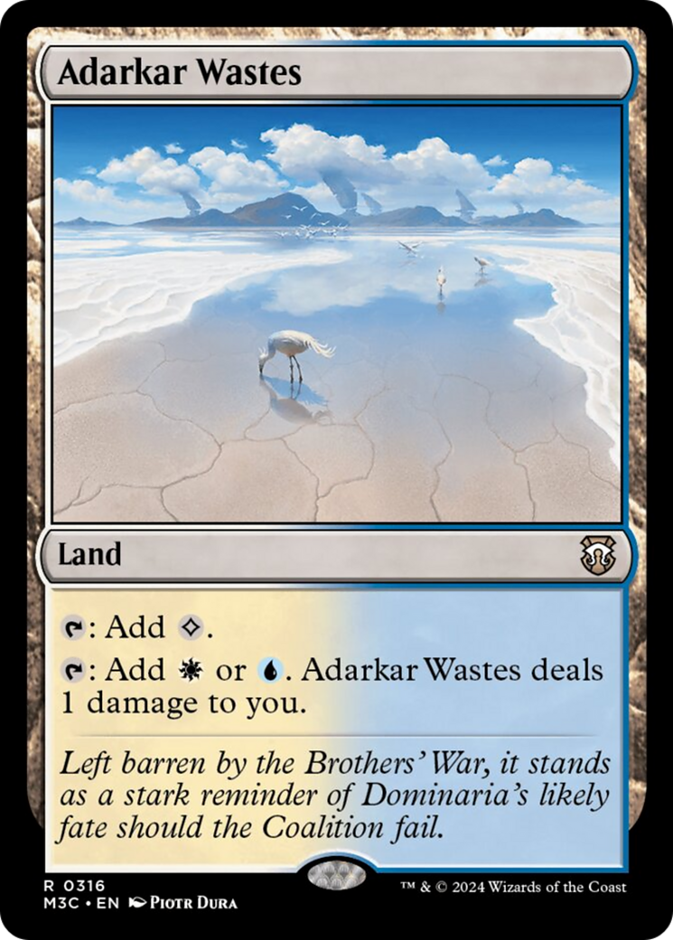 Adarkar Wastes (Ripple Foil) [Modern Horizons 3 Commander] | Good Games Morley