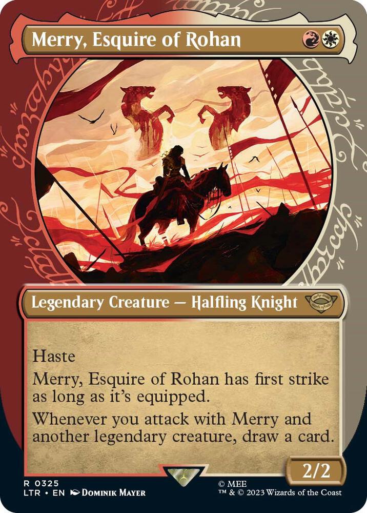 Merry, Esquire of Rohan 325 (Universes Beyond: The Lord of the Rings: Tales of Middle-earth)  - Showcase Foil | Good Games Morley
