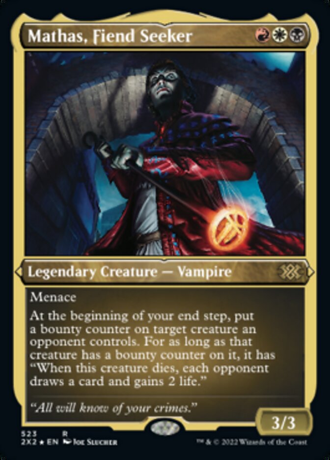Mathas, Fiend Seeker (Foil Etched) [Double Masters 2022] | Good Games Morley