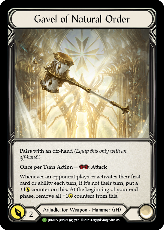Gavel of Natural Order [JDG005] (Promo)  Cold Foil | Good Games Morley